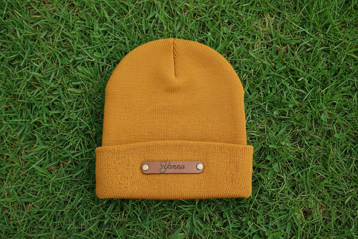 Engraved Beanie with Rivets