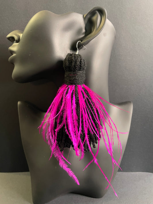 Black/Pink Exquisite Earrings