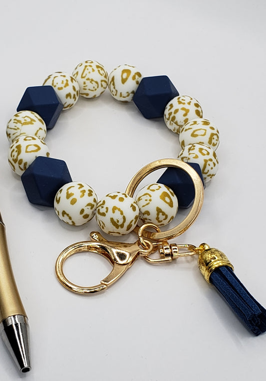 Navy/Gold Leopard Print