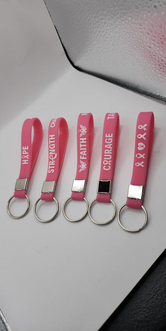 Pink Silicone Keychains
