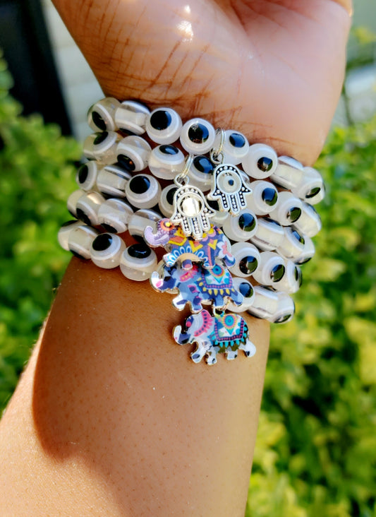 Clear/White Evil Eye